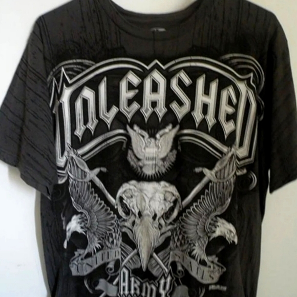 Unleashed Army Men's T-shirt Y2K Grunge By 762 Designs. Large - Picture 1 of 4